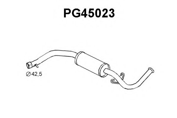 Глушитель выхлопных газов конечный veneporte PG45023