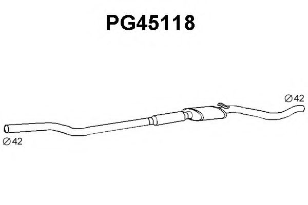 Предглушитель выхлопных газов veneporte PG45118