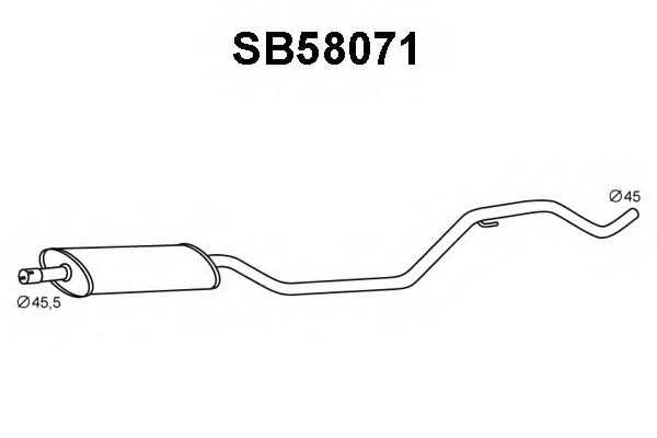 Предглушитель выхлопных газов veneporte SB58071