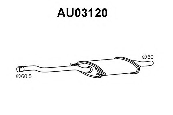 Предглушитель выхлопных газов VAG 4D0253409AC