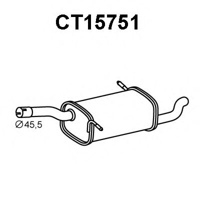 Глушитель выхлопных газов конечный CITROEN/PEUGEOT 1606565380