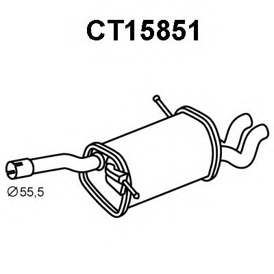 Глушитель выхлопных газов конечный CITROEN/PEUGEOT 1606563480