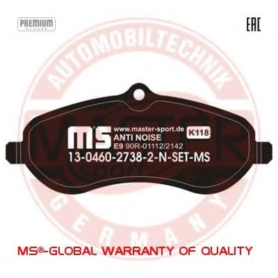 Тормозные колодки MASTER-SPORT 13046027382N-SET-MS