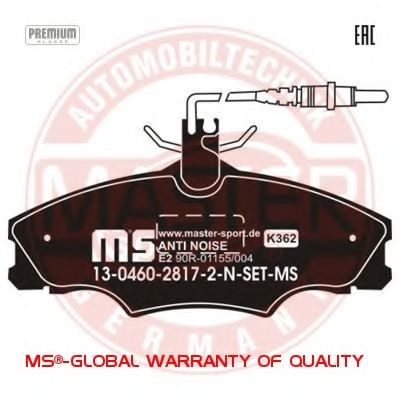 Тормозные колодки MASTER-SPORT 13046028172N-SET-MS