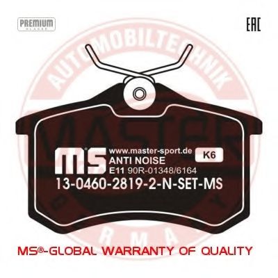 Тормозные колодки MASTER-SPORT 13046028192K-SET-MS