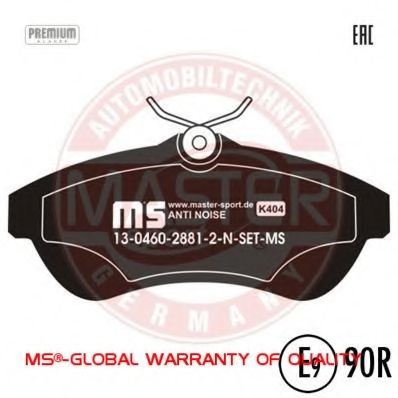 Тормозные колодки MASTER-SPORT 13046028812N-SET-MS