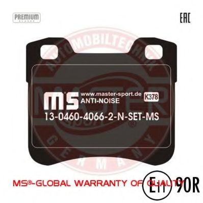 Тормозные колодки MASTER-SPORT 13046040662N-SET-MS