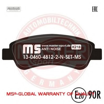 Тормозные колодки MASTER-SPORT 13046048122N-SET-MS