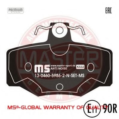 Тормозные колодки MASTER-SPORT 13046059862N-SET-MS