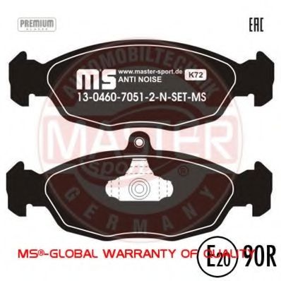 Тормозные колодки MASTER-SPORT 13046070512N-SET-MS