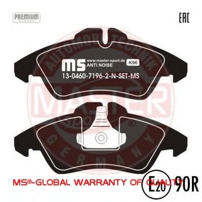 Тормозные колодки MASTER-SPORT 13046071962N-SET-MS