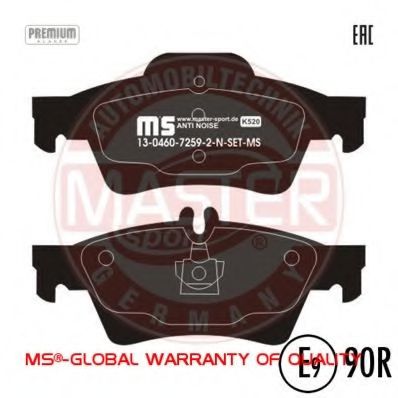 Тормозные колодки MASTER-SPORT 13046072592N-SET-MS