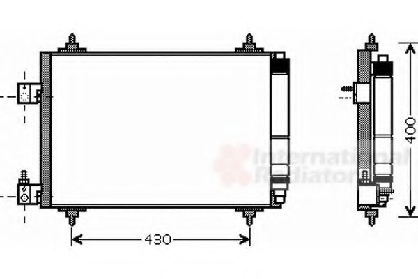Радиатор кондиционера VAN WEZEL 40005286