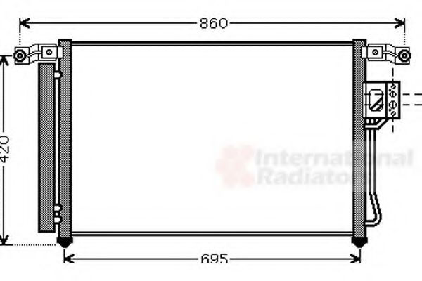 Радиатор кондиционера VAN WEZEL 82005175