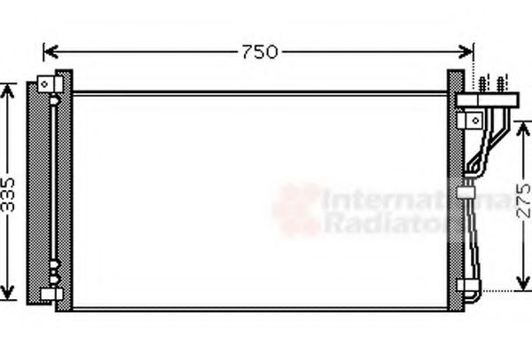 Радиатор кондиционера VAN WEZEL 82005184