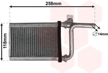 Радиатор печки VAN WEZEL 32006254 Радиатор печки VAN WEZEL 32006254