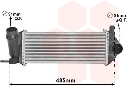 Интеркулер VAN WEZEL 43004615 Интеркулер VAN WEZEL 43004615