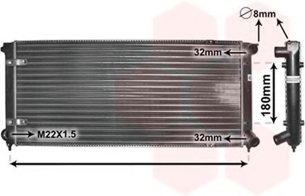 Радиатор охлаждения двигателя VAN WEZEL 58002041 Радиатор охлаждения двигателя VAN WEZEL 58002041
