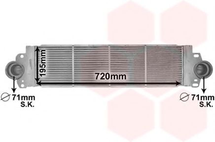 Интеркулер VAN WEZEL 58004233 Интеркулер VAN WEZEL 58004233