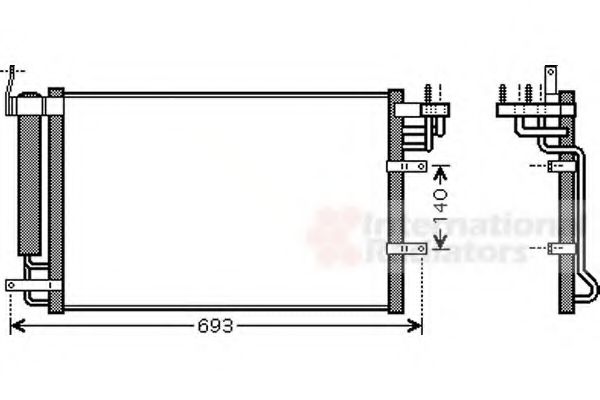 Радиатор кондиционера VAN WEZEL 83005093