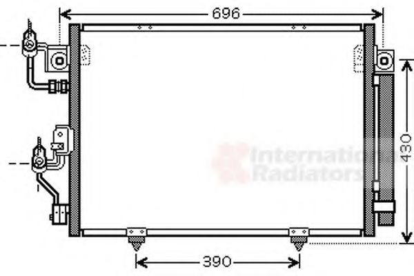 Радиатор кондиционера VAN WEZEL 32005191
