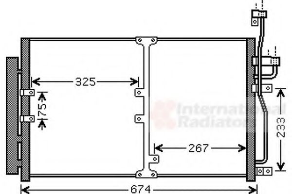 Радиатор кондиционера VAN WEZEL 37005425