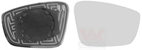 Стекло наружного зеркала VAN WEZEL 5701838