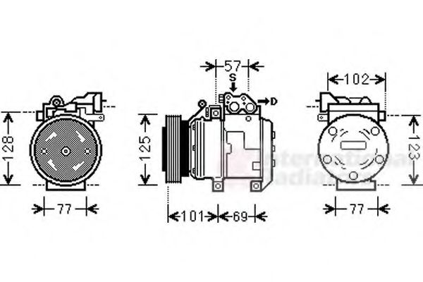 Компрессор кондиционера VAN WEZEL 8200K208