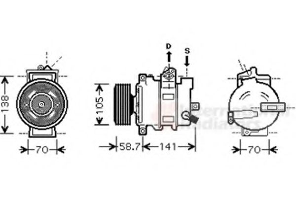 Компрессор кондиционера VAN WEZEL 0300K279