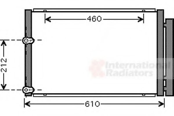 Радиатор кондиционера VAN WEZEL 53005429