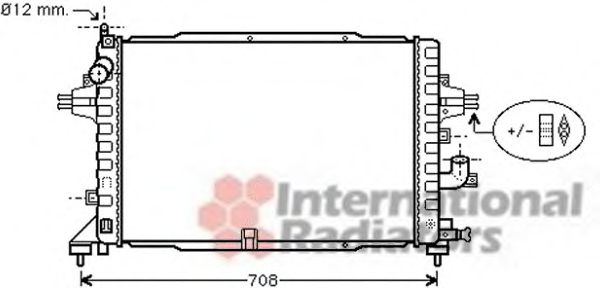 Радиатор охлаждения двигателя VAN WEZEL 37002383