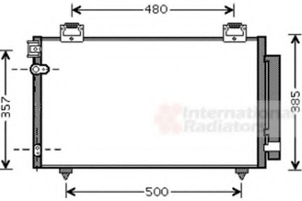 Радиатор кондиционера VAN WEZEL 53005392