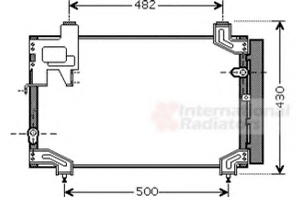 Радиатор кондиционера VAN WEZEL 53005394