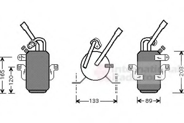Осушитель кондиционера VAN WEZEL 1800D311