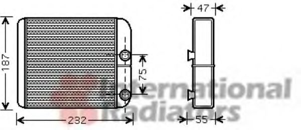Радиатор печки VAN WEZEL 32006186
