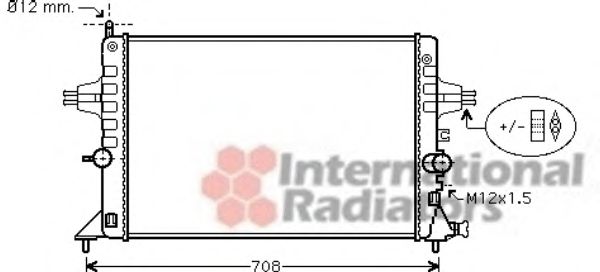 Радиатор охлаждения двигателя VAN WEZEL 37002440