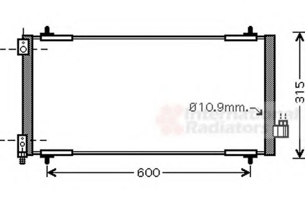 Радиатор кондиционера VAN WEZEL 40005301