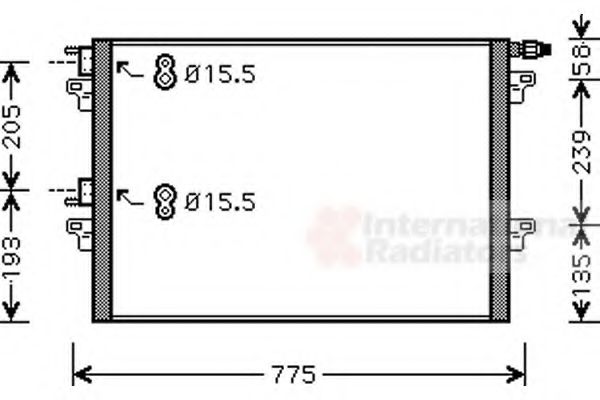 Радиатор кондиционера VAN WEZEL 43005382 Радиатор кондиционера VAN WEZEL 43005382