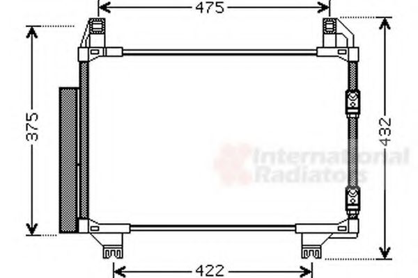 Радиатор кондиционера VAN WEZEL 53005404