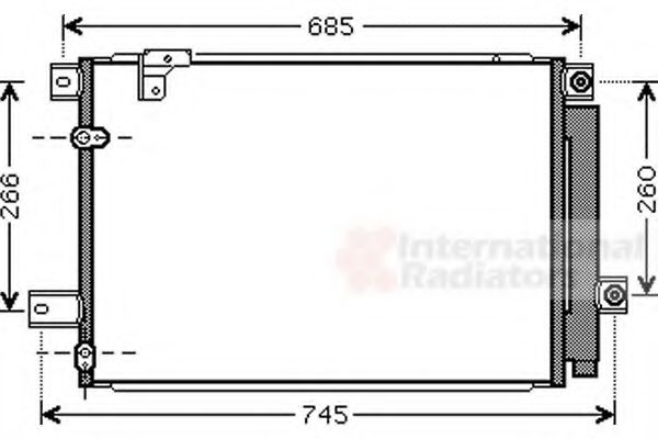 Радиатор кондиционера VAN WEZEL 53005409