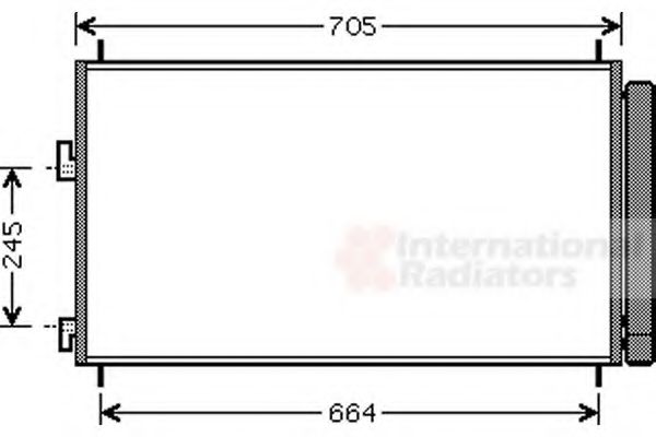 Радиатор кондиционера VAN WEZEL 53005410