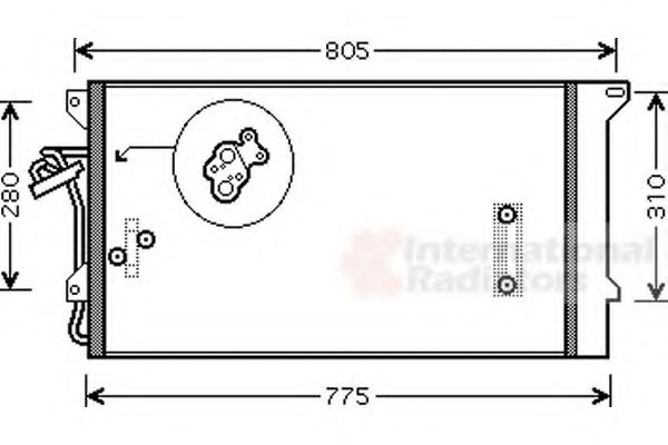 Радиатор кондиционера VAN WEZEL 58005244