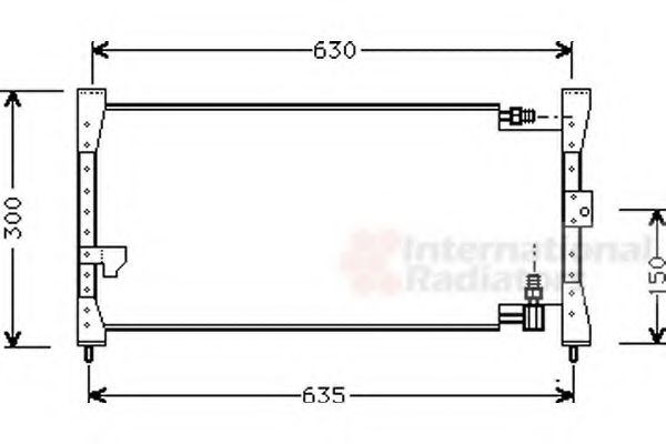 Радиатор кондиционера vanwezel 25005088