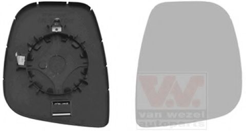 Стекло наружного зеркала VAN WEZEL 0906838
