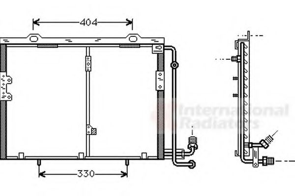 Радиатор кондиционера VAN WEZEL 30005207
