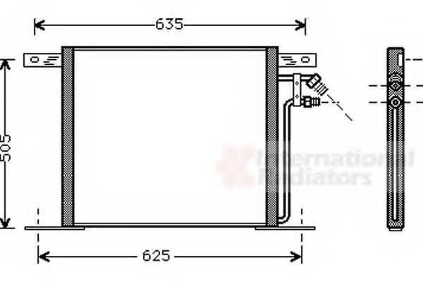 Радиатор кондиционера VAN WEZEL 30005220