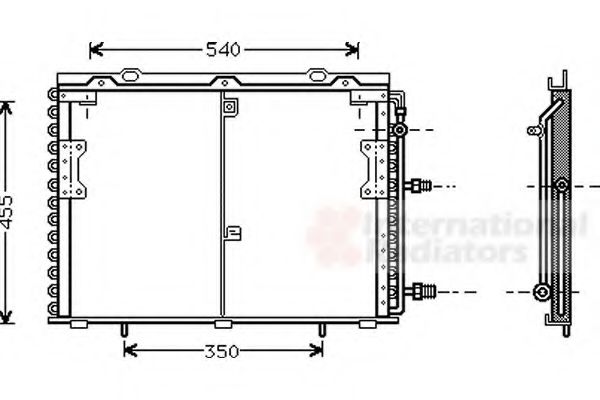 Радиатор кондиционера VAN WEZEL 30005221