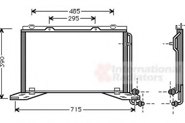 Радиатор кондиционера VAN WEZEL 30005222