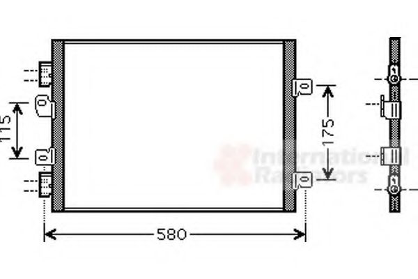 Радиатор кондиционера VAN WEZEL 43005341