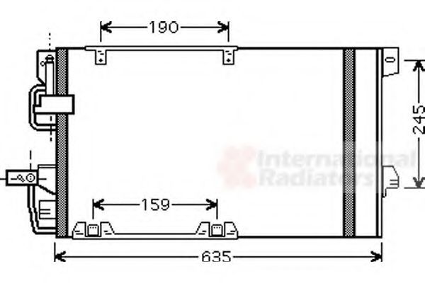 Радиатор кондиционера VAN WEZEL 37005326